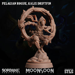 3D Printed Sordane Publishing Pelagian Rogue Kalis Driftfin 28 32mm D&D (Online Only)