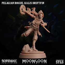 3D Printed Sordane Publishing Pelagian Rogue Kalis Driftfin 28 32mm D&D (Online Only)