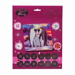 Penguin Family Crystal Art Card Kit Craft Buddy (ONLINE ORDER ONLY)