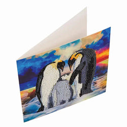 Penguin Family Crystal Art Card Kit Craft Buddy (ONLINE ORDER ONLY)
