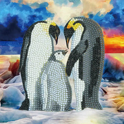 Penguin Family Crystal Art Card Kit Craft Buddy (ONLINE ORDER ONLY)
