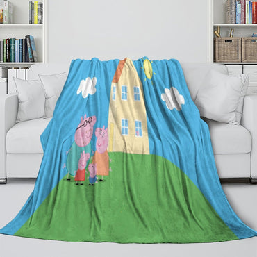Peppa Pig Blanket Flannel Throw Room Decoration (ONLINE ORDER ONLY)