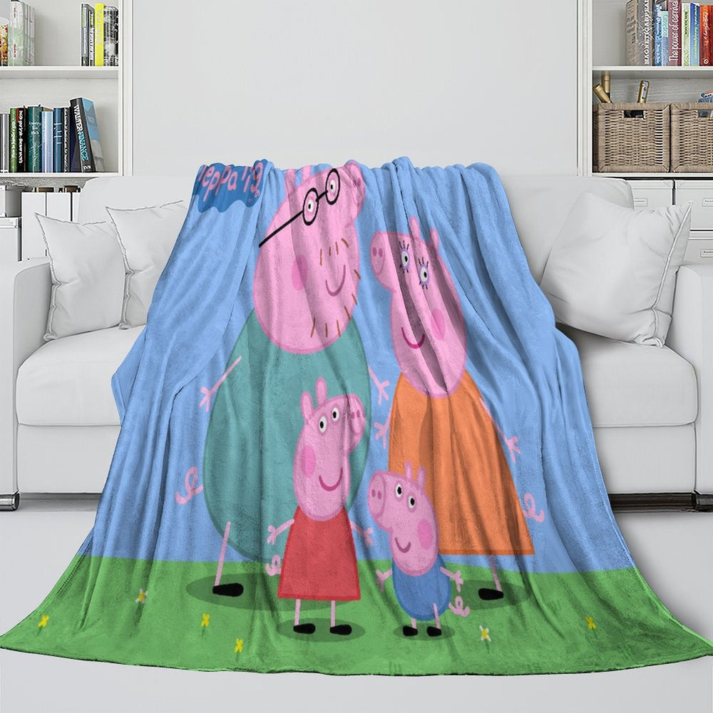 Peppa Pig Blanket Flannel Throw Room Decoration (ONLINE ORDER ONLY)