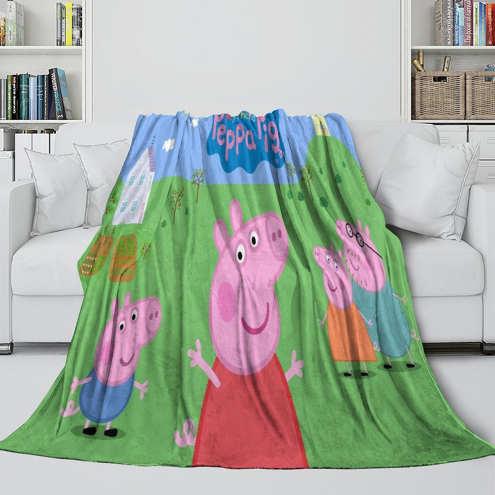 Peppa Pig Blanket Flannel Throw Room Decoration (ONLINE ORDER ONLY)