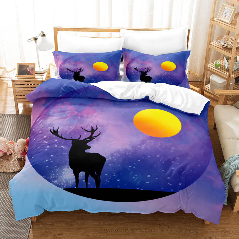 Pere David's deer Bedding Set Elk Quilt Cover Without Filler (Online Order Only)