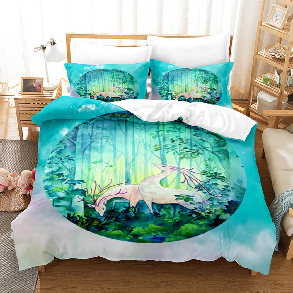 Cartoon Animal Deer Elk Bedding Set Quilt Cover Without Filler (Online Order Only)