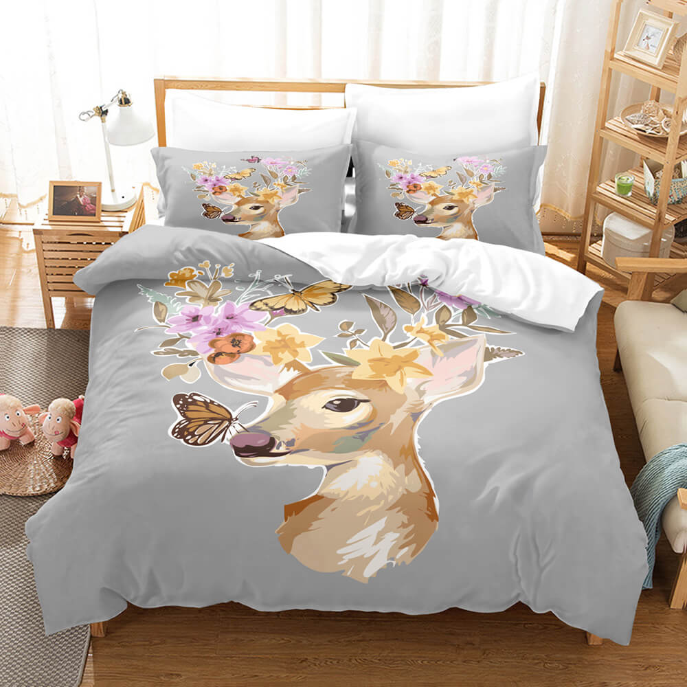 Pere David's deer Bedding Set Elk Quilt Cover Without Filler (Online Order Only)