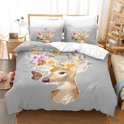 Pere David's deer Bedding Set Elk Quilt Cover Without Filler (Online Order Only)