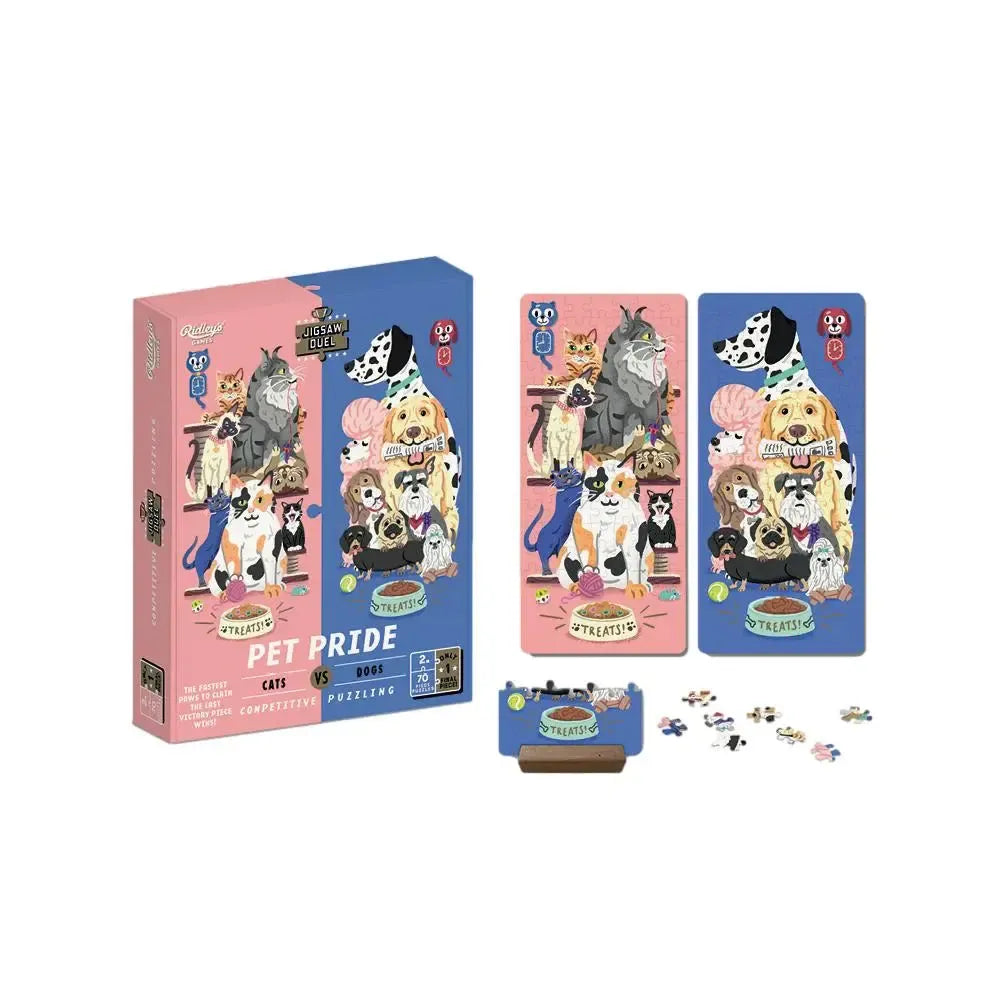 Pet Pride Cats vs Dogs Set of 2 70 Piece Jigsaw Duel Puzzles Ridley (ONLINE ORDER ONLY)