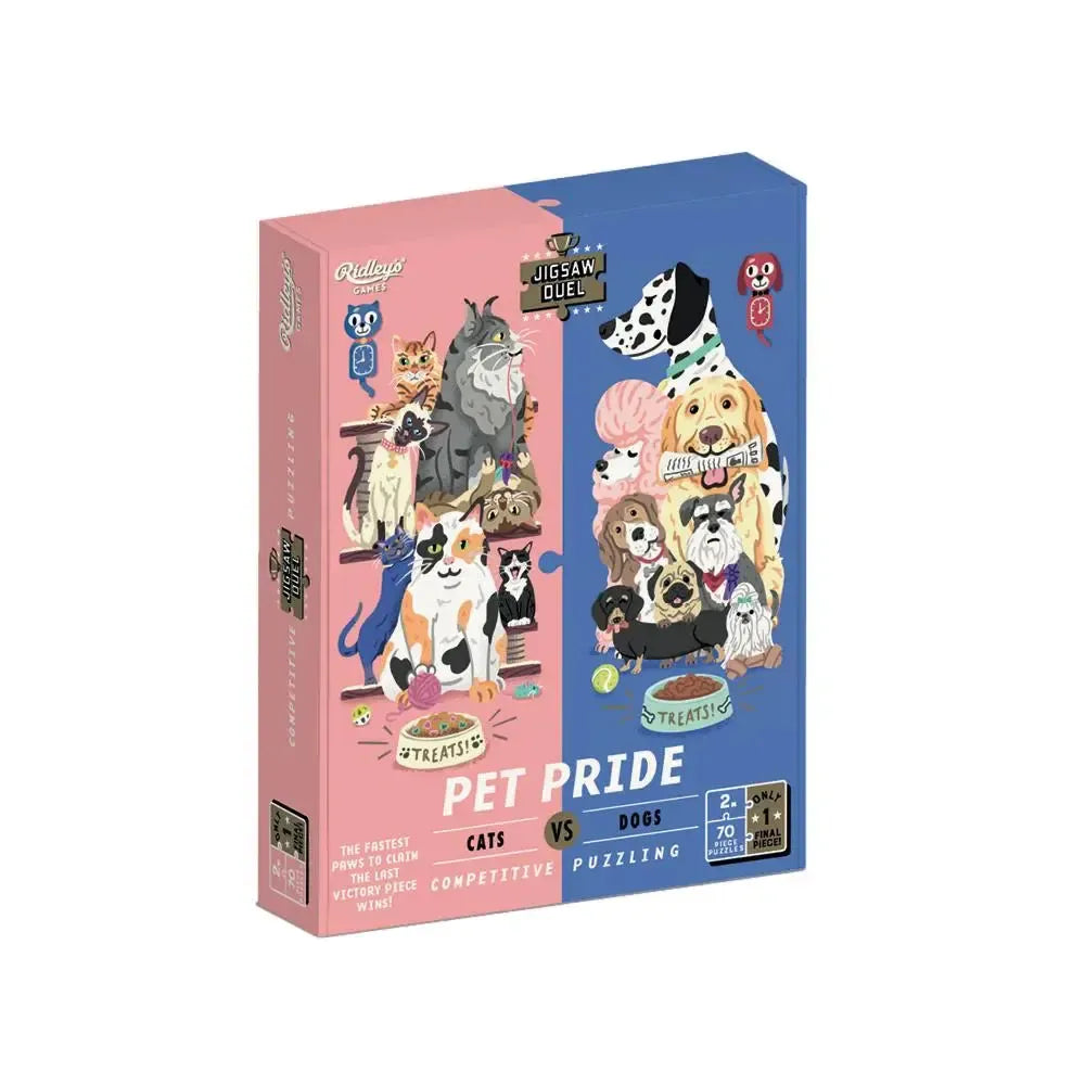 Pet Pride Cats vs Dogs Set of 2 70 Piece Jigsaw Duel Puzzles Ridley (ONLINE ORDER ONLY)