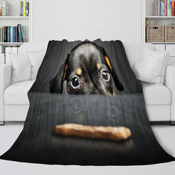 Pet Puppy Dog Flannel Blanket Room Decoration (Online Order Only)