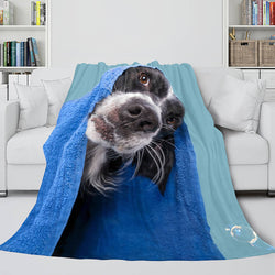 Pet Puppy Dog Flannel Blanket Room Decoration (Online Order Only)