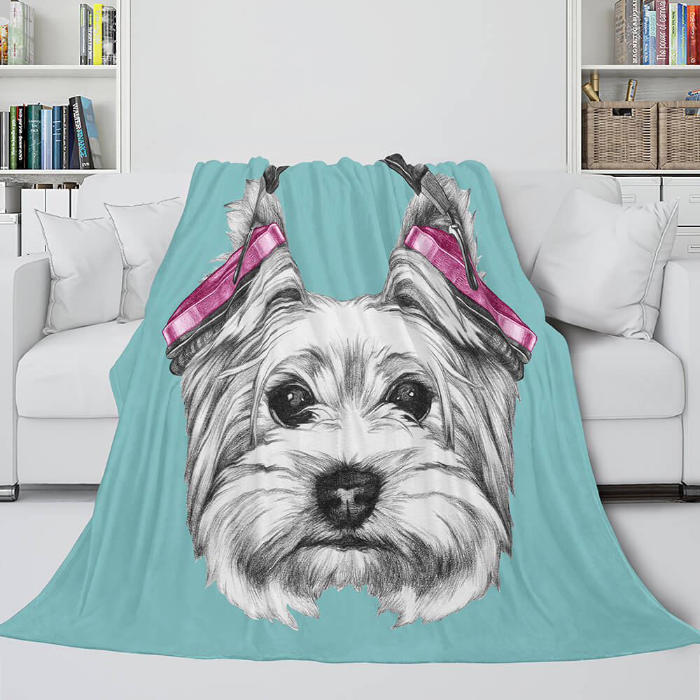 Pet Puppy Dog Flannel Blanket Room Decoration (Online Order Only)