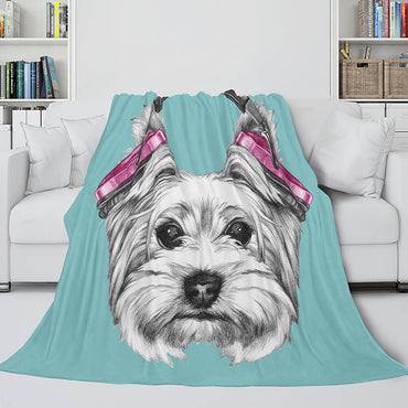Pet Puppy Dog Flannel Blanket Room Decoration (Online Order Only)