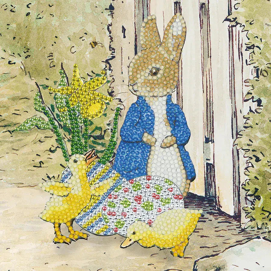 Peter Rabbit & Chicks Crystal Art Card Kit Craft Buddy (ONLINE ORDER ONLY)