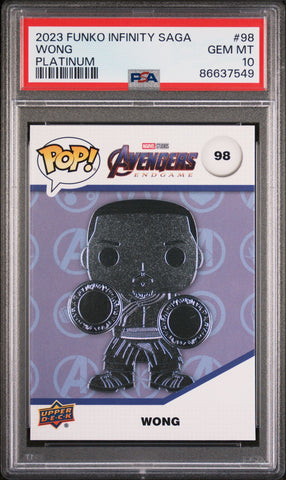 2023 UPPER DECK FUNKO POP MARVEL  WONG PLATINUM #98  PSA 10 (Online Order Only)