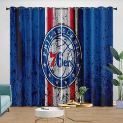 Philadelphia 76ers Curtains Blackout Window Drapes Room Decoration (Online Order Only)