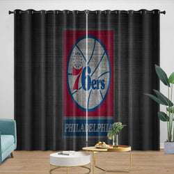 Philadelphia 76ers Curtains Blackout Window Drapes Room Decoration (Online Order Only)