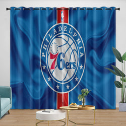 Philadelphia 76ers Curtains Blackout Window Drapes Room Decoration (Online Order Only)