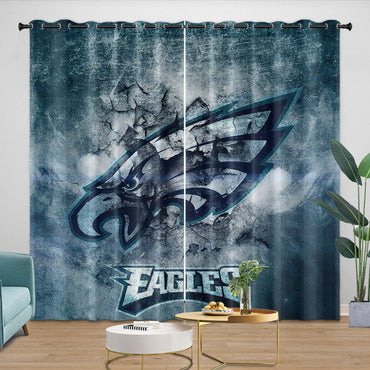 Philadelphia Eagles Curtains Blackout Window Drapes Room Decoration (Online Order Only)