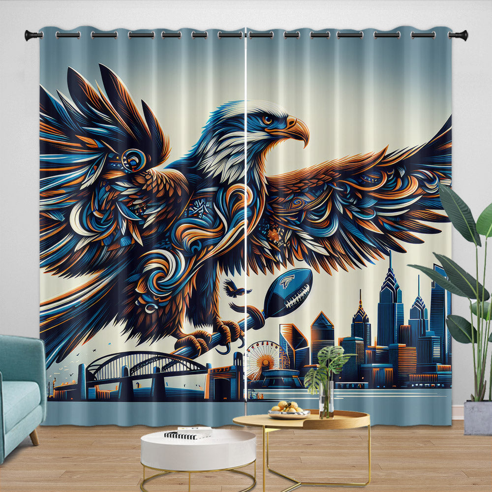 Philadelphia Eagles Curtains Blackout Window Drapes Room Decoration (Online Order Only)