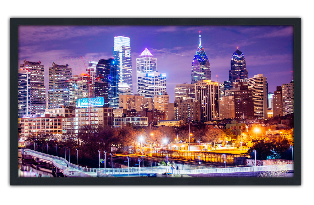 Professionally Framed Philadelphia City Skyline High-Resolution Panoramic Photo 12x22 Wall Art (ONLINE ORDER ONLY)