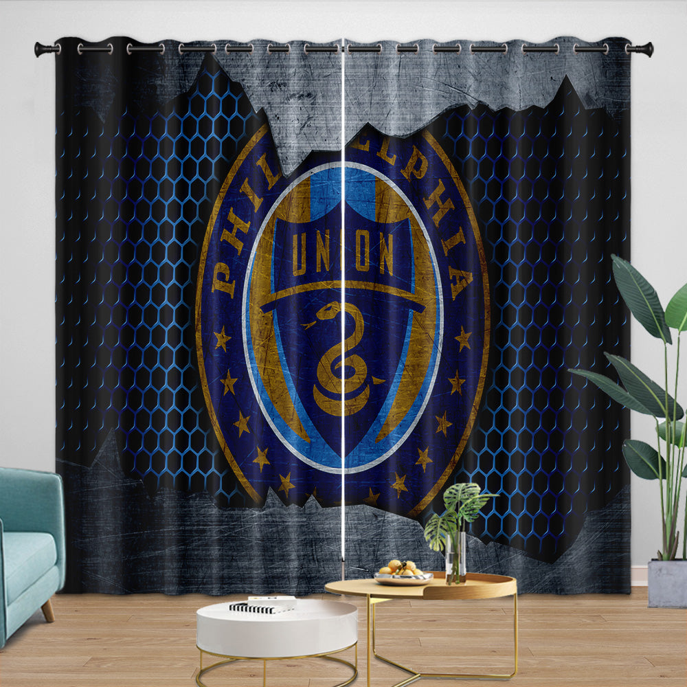 Philadelphia Union Curtains Blackout Window Drapes Room Decoration (Online Order Only)