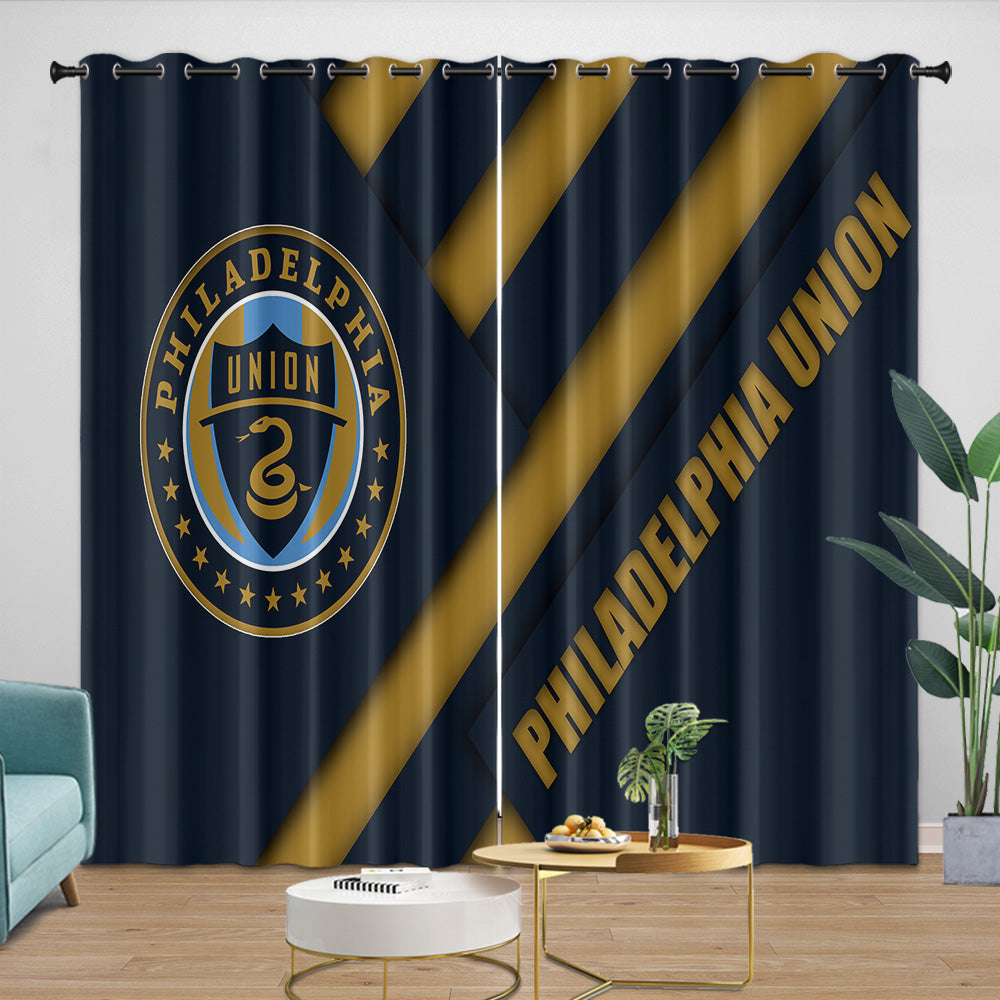 Philadelphia Union Curtains Blackout Window Drapes Room Decoration (Online Order Only)