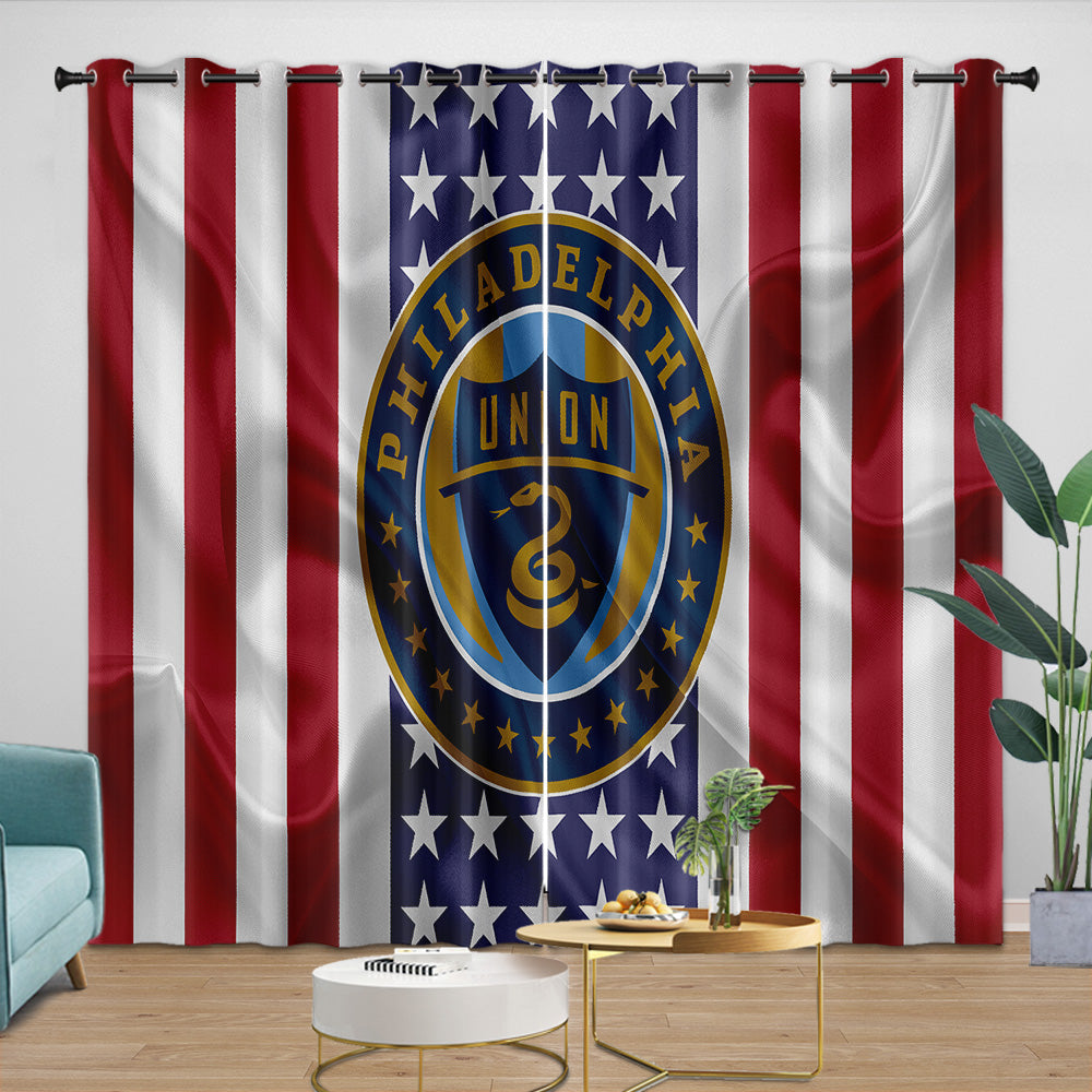 Philadelphia Union Curtains Blackout Window Drapes Room Decoration (Online Order Only)