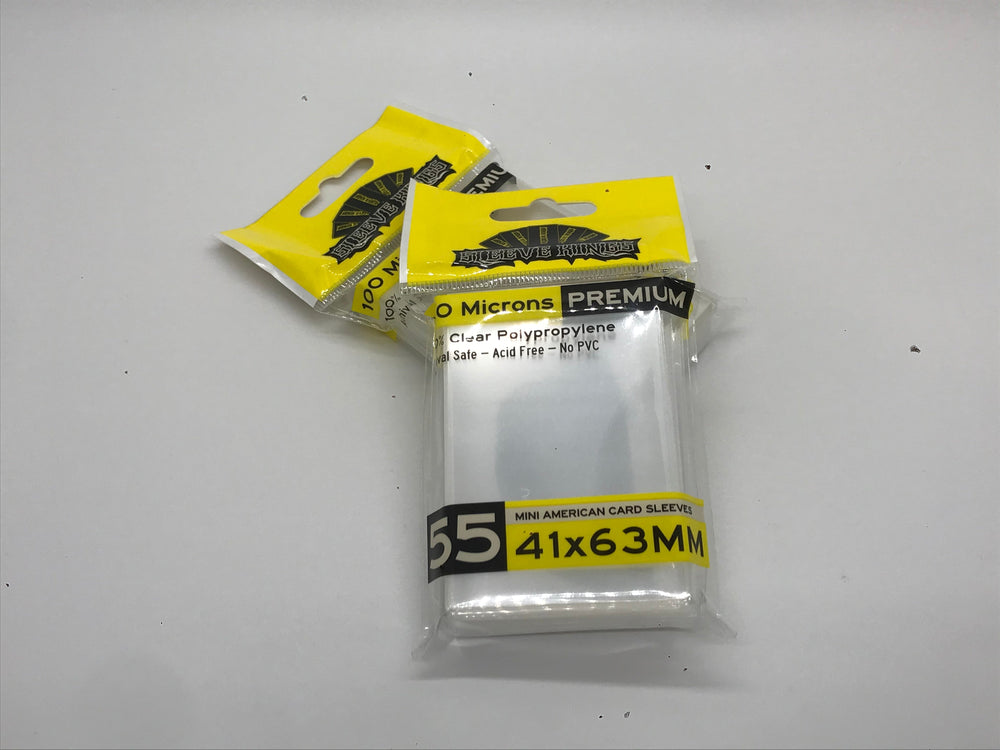 Premium Mini American Card Sleeves (41x63mm) 55 Pack, 100 Micron, SKS-9901 (ONLINE ORDER ONLY)