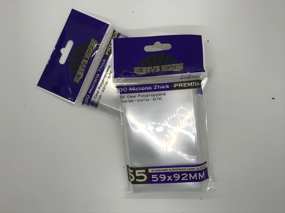 Premium Standard European Card Sleeves (59x92mm) 55 Pack, 100 Micron, SKS-9904 (ONLINE ORDER ONLY)