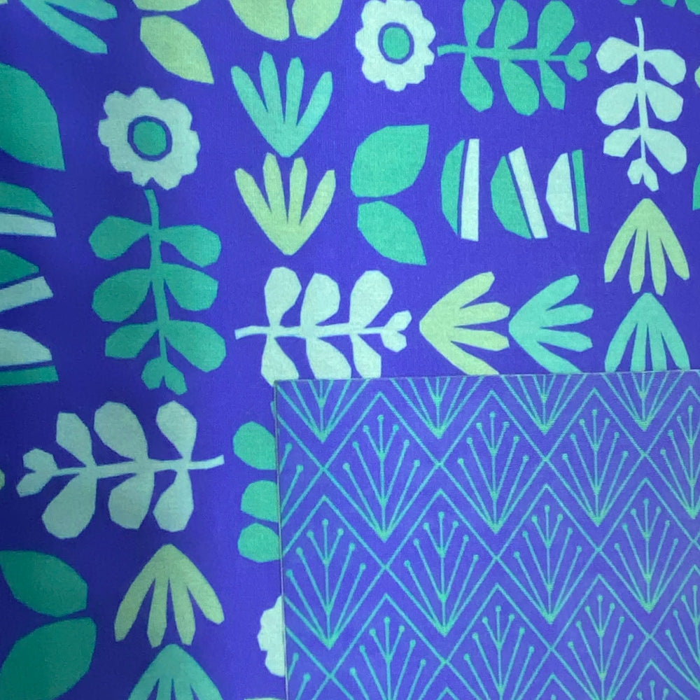 Large Reusable Cloth Furoshiki Gift Wrap | Blue Botanical (ONLINE ORDER ONLY)