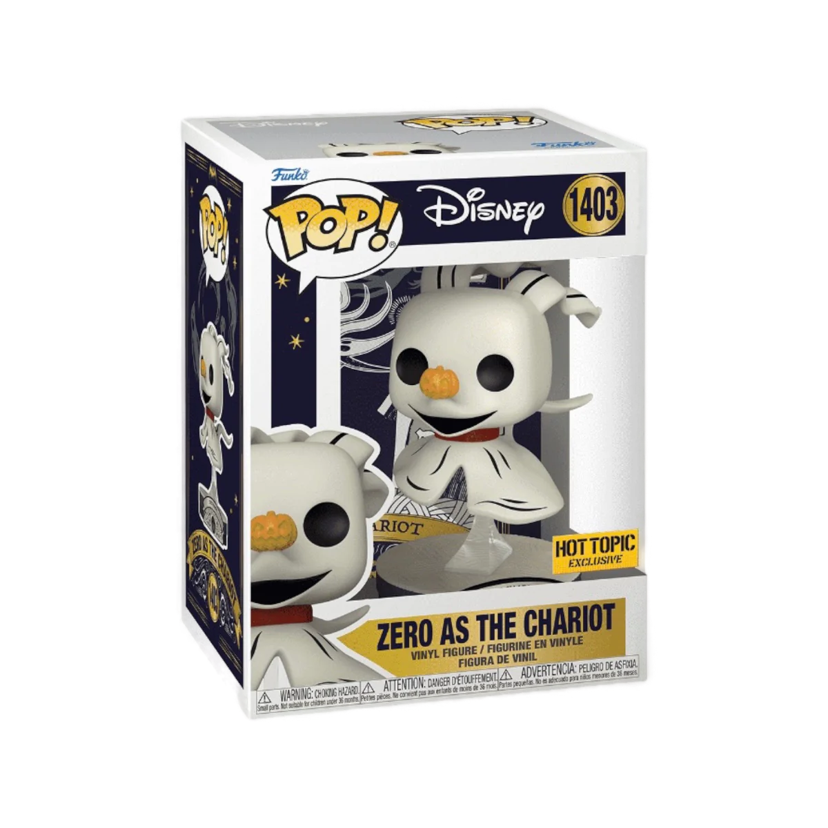 Zero as The Chariot #1403 Funko Pop! - The Nightmare Before Christmas - Hot Topic Exclusive (ONLINE ORDER ONLY)