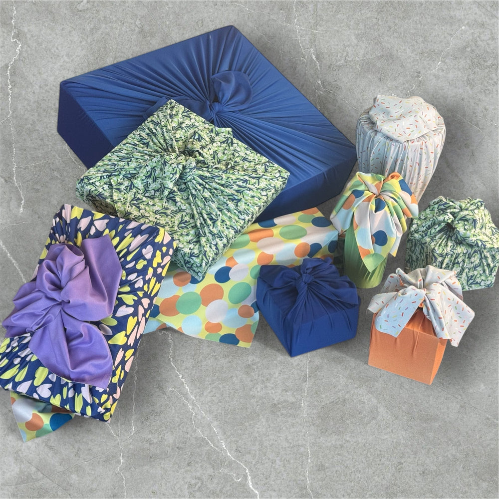 Assorted Set of 9 Reusable Cloth Furoshiki Gift Wrap | All Occasion Collection (ONLINE ORDER ONLY)