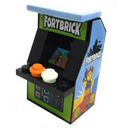 Fortbrick Arcade Machine Building Set made using LEGO parts (Online Order Only)
