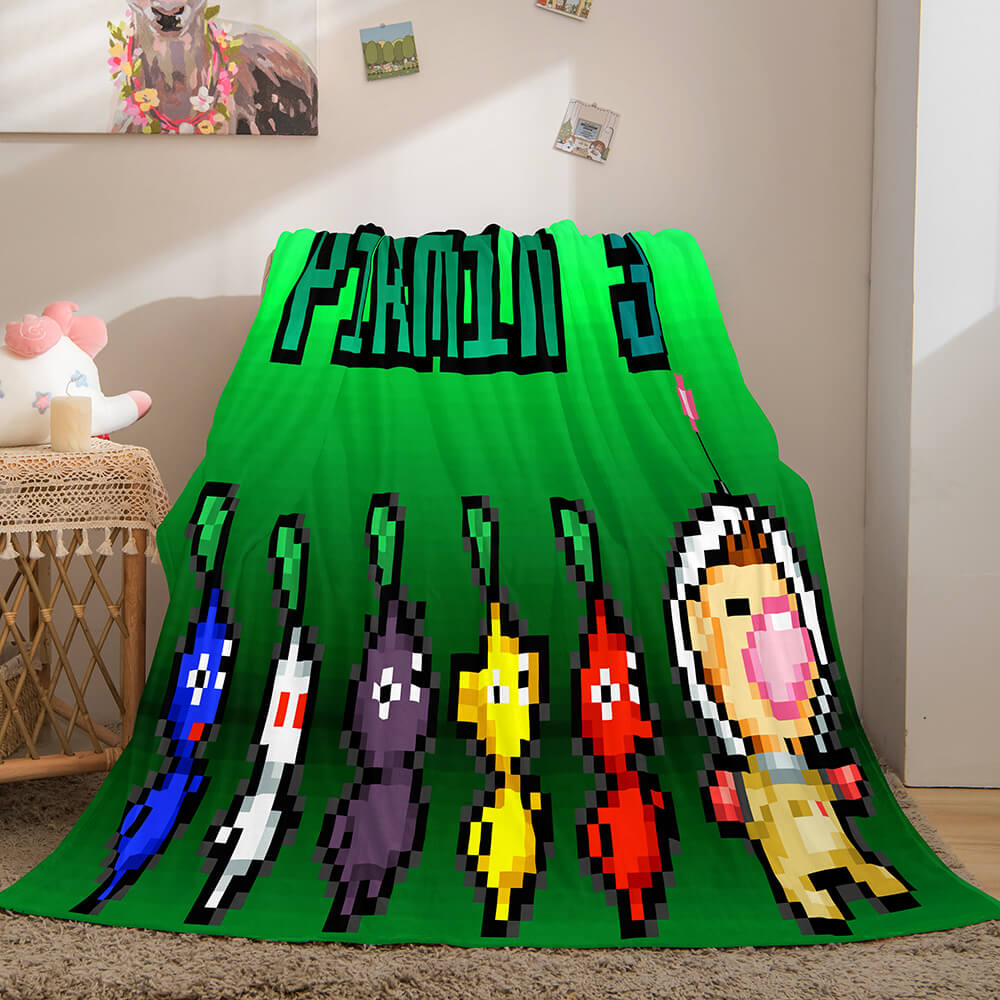 Pikmin Soft Flannel Fleece Throw Blanket (Online Order Only)