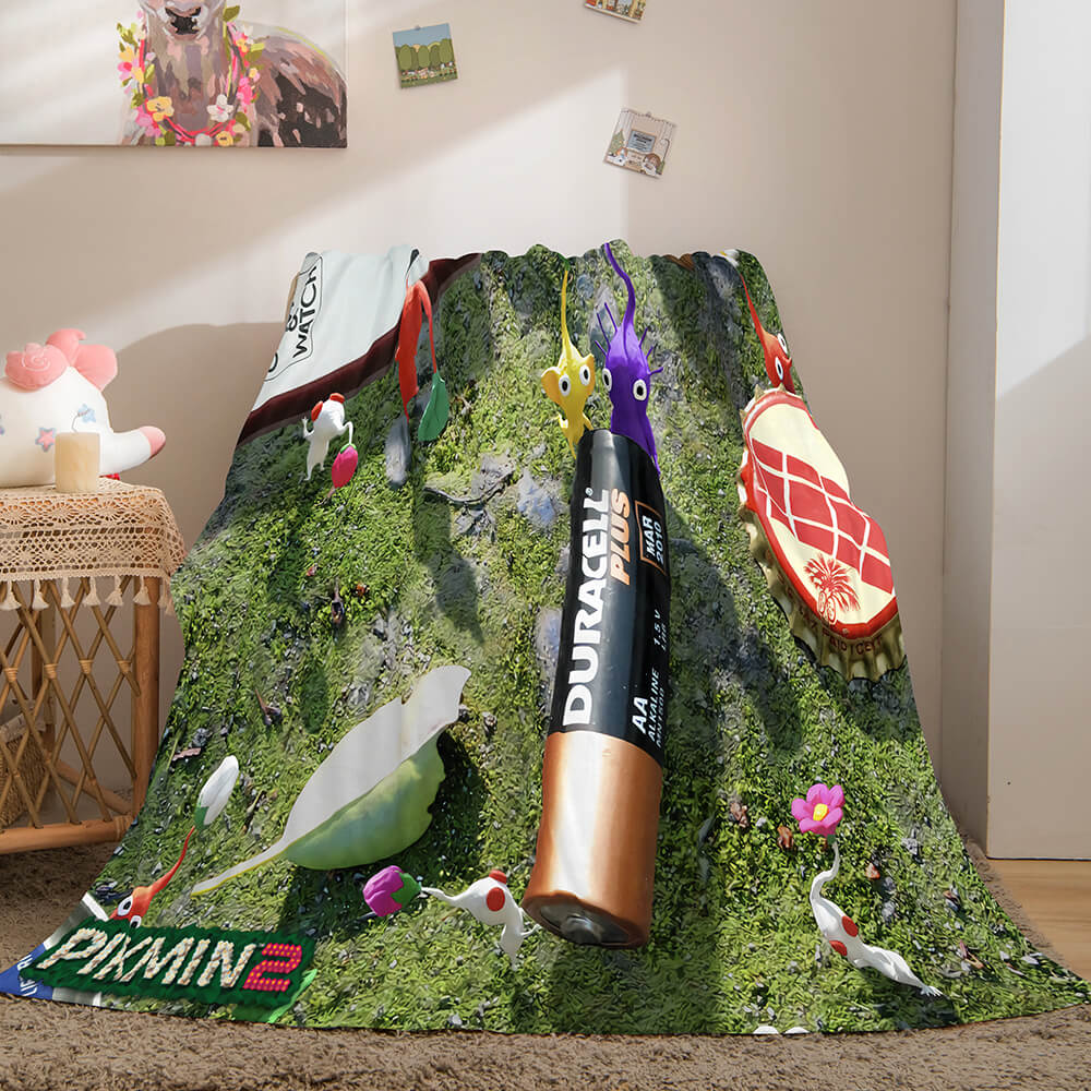 Pikmin Soft Flannel Fleece Throw Blanket (Online Order Only)