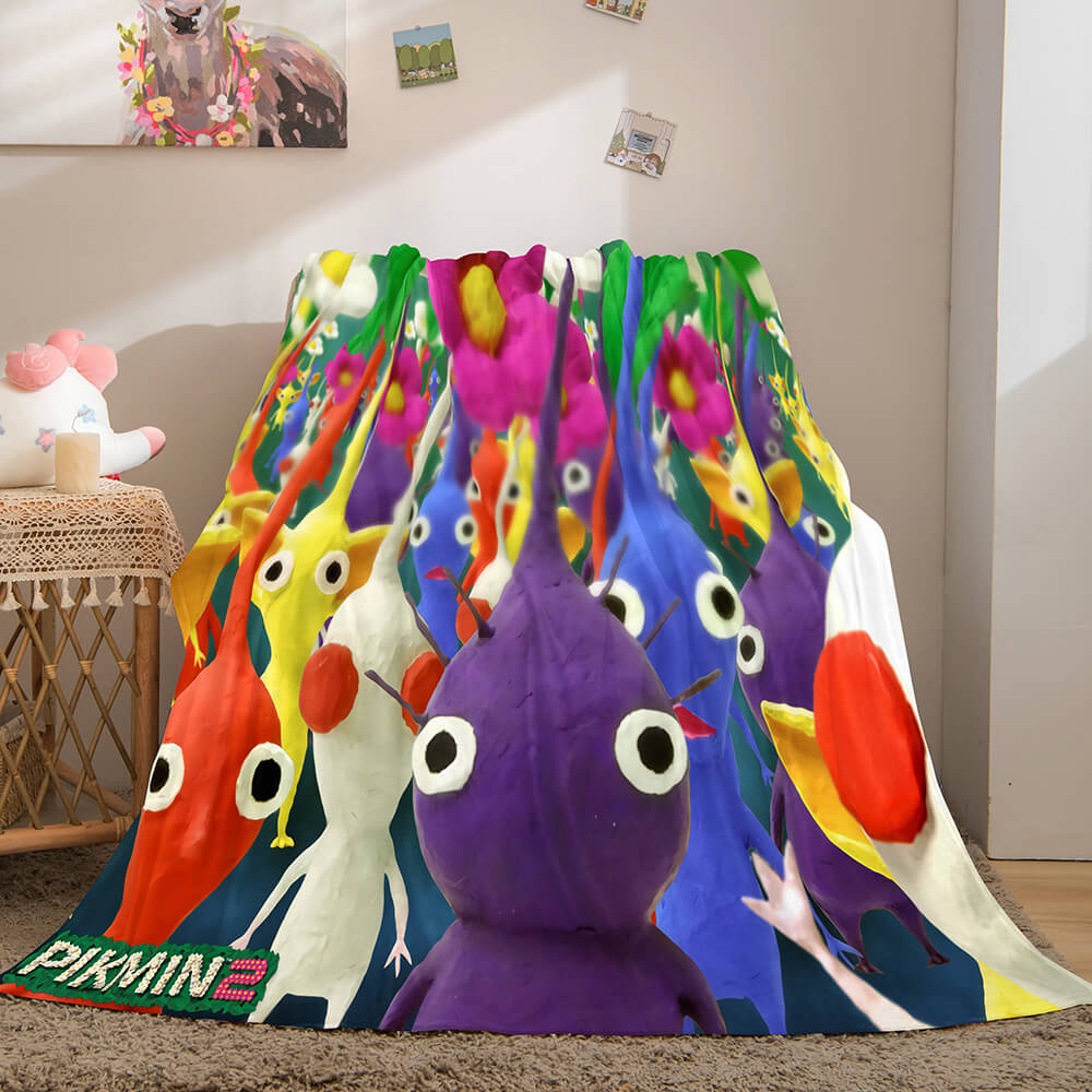 Pikmin Soft Flannel Fleece Throw Blanket (Online Order Only)