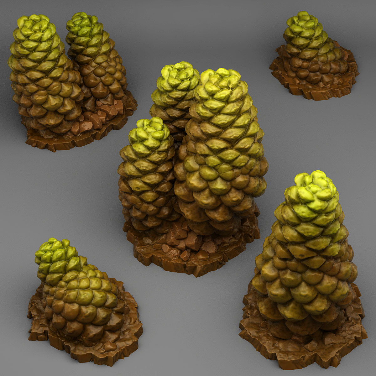 3D Printed Fantastic Plants and Rocks Pinecones Aberation 28mm - 32mm D&D Wargaming (Online Only)