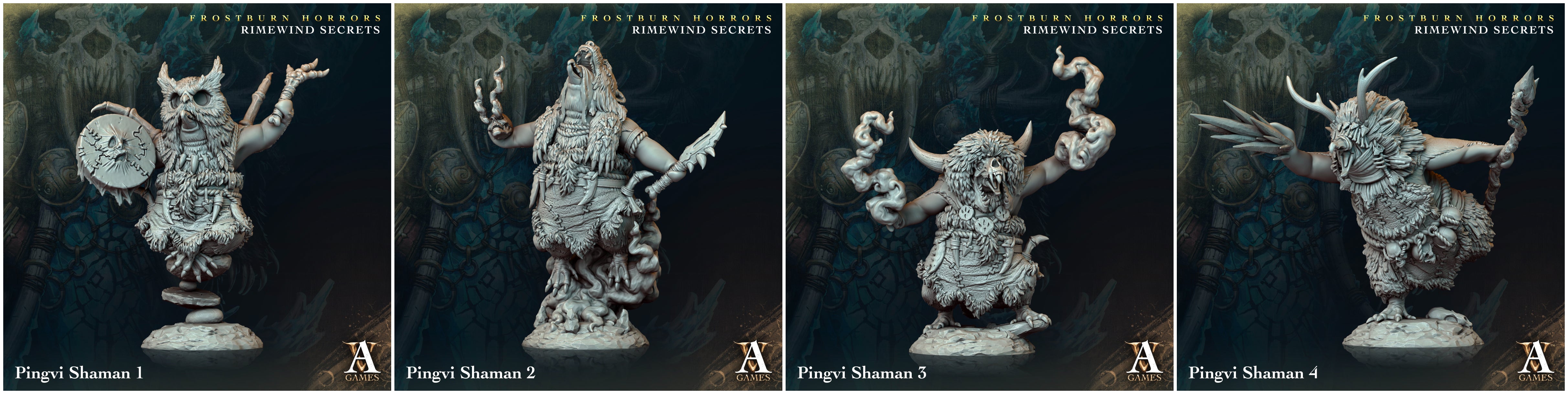 3D Printed Archvillain Games Frostburn Horrors Rimewind Secrets - Pingvi Shaman 28mm 32mm D&D (Online Only)