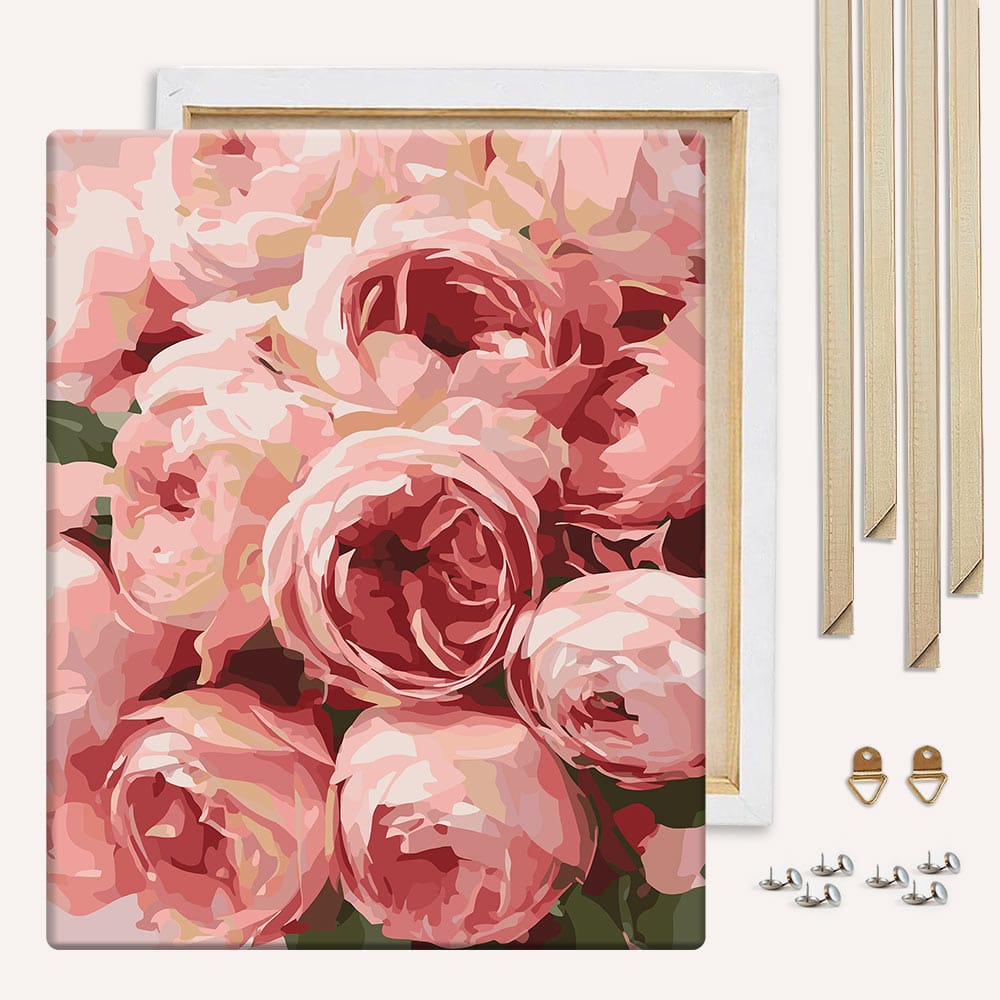 Pink Roses  - Paint By Numbers Kit