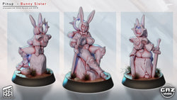 Bunny Sister Squad Captain - Sci-Fi Miniature - (SFW/NSFW 18+) (ONLINE ORDER ONLY)