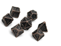 Pirate Dice - Jolly Roger 7 Piece RPG set Alloy Metal Dice (ONLINE ORDER ONLY)