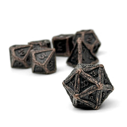 Pirate Dice - Jolly Roger 7 Piece RPG set Alloy Metal Dice (ONLINE ORDER ONLY)