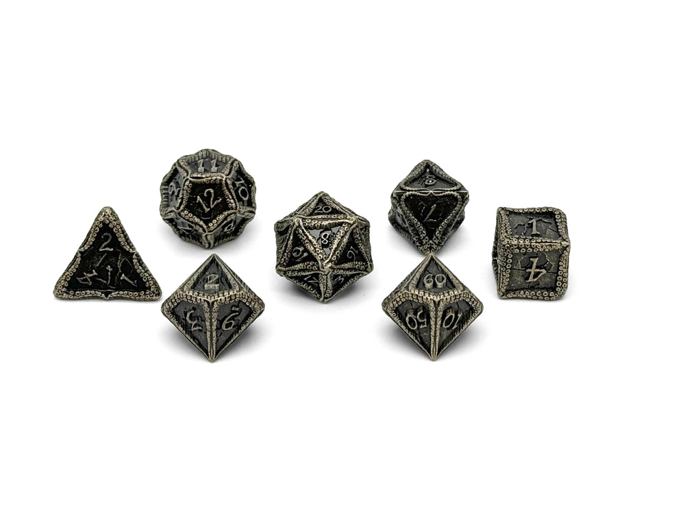 Pirate Dice - Pieces of 8 7 Piece RPG set Alloy Metal Dice (ONLINE ORDER ONLY)