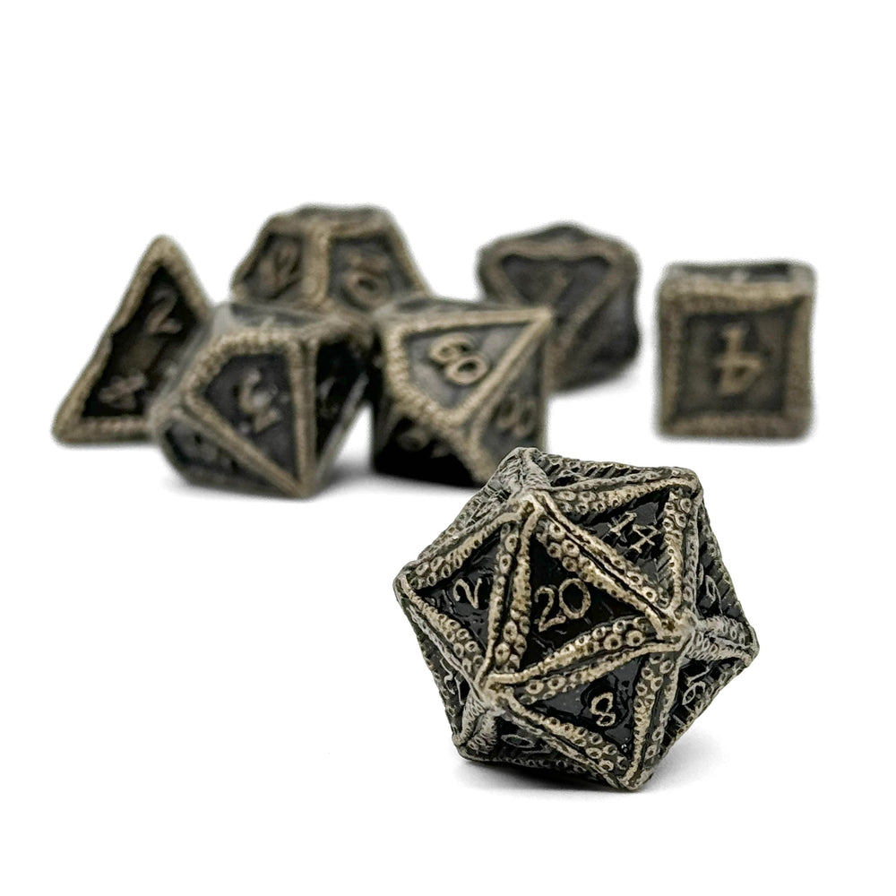 Pirate Dice - Pieces of 8 7 Piece RPG set Alloy Metal Dice (ONLINE ORDER ONLY)