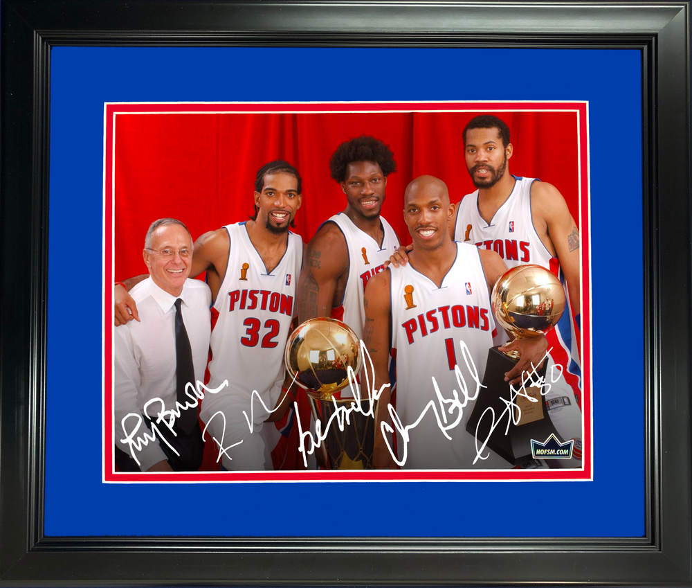 Framed Bad Boys  Facsimile Laser Engraved Signature Auto 11"x14" Basketball Photo HOFSM Holo (ONLINE ORDER ONLY)