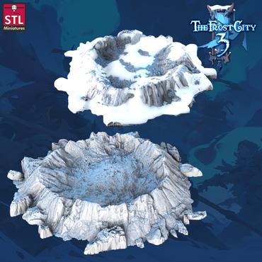 3D Printed STL Miniatures Pit Hole Core Props The Frost City 3 28 - 32mm War Gaming D&D (Online Only)