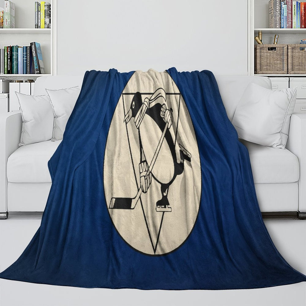 Pittsburgh Penguins Blanket Flannel Throw Kids Room Decoration (Online Order Only)
