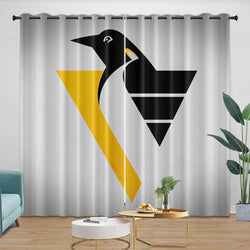 Pittsburgh Penguins Curtains Blackout Window Drapes Room Decoration (Online Order Only)